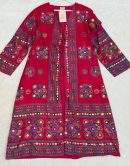 Pamuklu Kök Boya ve İplik İşlemeli Standart Beden Kimono