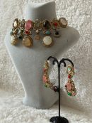 Özel Dizayn Polky Takı Seti – Kolye ve Küpe | El İşçiliği Hint Tarzı - Gelin Seti